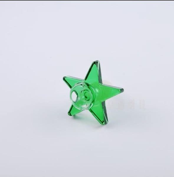 Glass Oil Burner Pipes hookah Glass Smoking bongs Smoke pipes Green star shaped glass smoking accessories