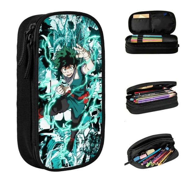Izuku Midoriya Manga Pencil Case My Hero Academia Anime Pencil Cases Pen Holder for Student Bag School Supplies Gifts Stationery W250809