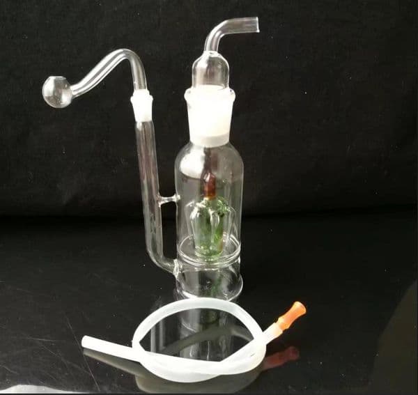 new Glass Oil Burner Pipes hookah Glass Smoking bongs Smoke pipes Crown glass silent water bottle