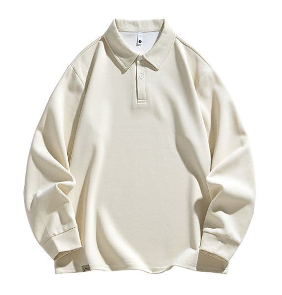 83 Men Long-sleeved Autumn and Winter Heavy Loose Solid Youth Casual