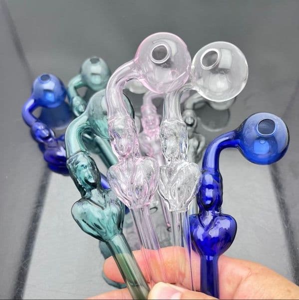 Smoking pipes Ball Glass Oil Burner Pipe Smoking Bowl Classic bongs Extended Bubble Bent Pot Beauty Glass Pipe