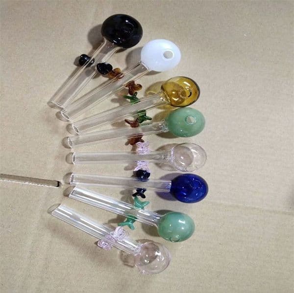 Smoking pipes Ball Glass Oil Burner Pipe Smoking Bowl Classic bongs Colorful large bubble petal glass direct fired pot