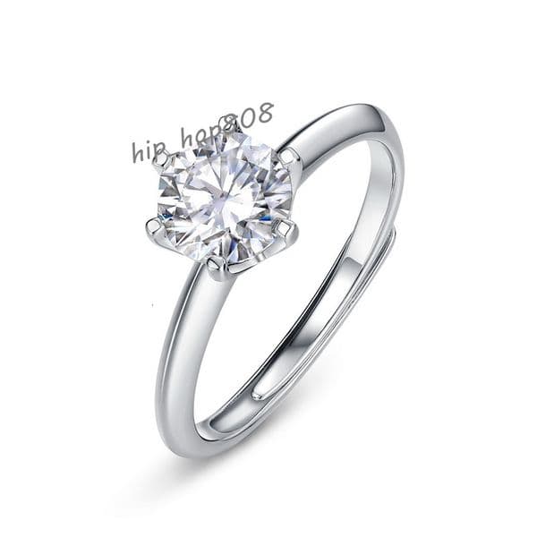 Custom 925 Sterling Silver 1 CT Moissanite Jewellery Eternity Engagement Wedding Ring Jewelry Women