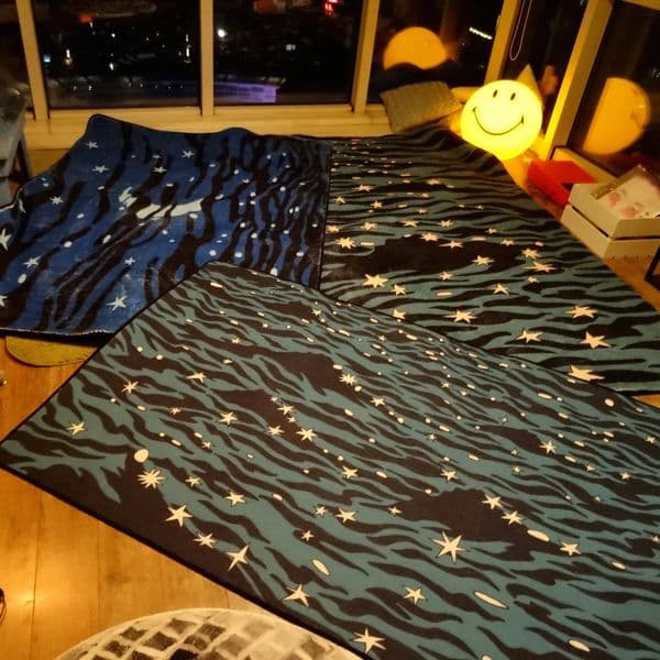 VIKAMA Summer Carpet Starlight Living Room Floor Mat HighEnd Star Water Reflection Bedroom Sofa Coffee Table Home Decoratio 250618