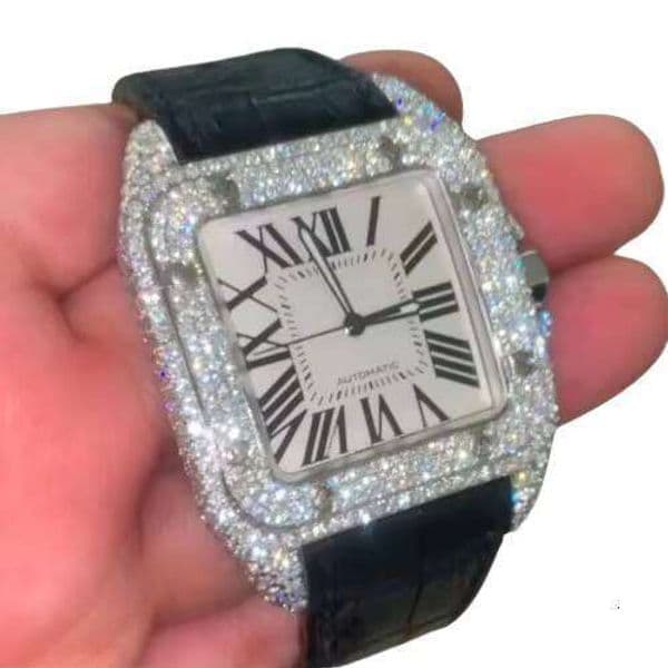 Iced Out Moissanite Colorless Dia Watch for Men Best Quality Wholesale Price