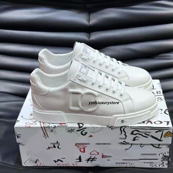 Designer Luxury Leather Casual Fall/Winter New Style Fashion Men's Sports Comfortable Breathable Running Shoes Top White Sneakers Large Size 38-45