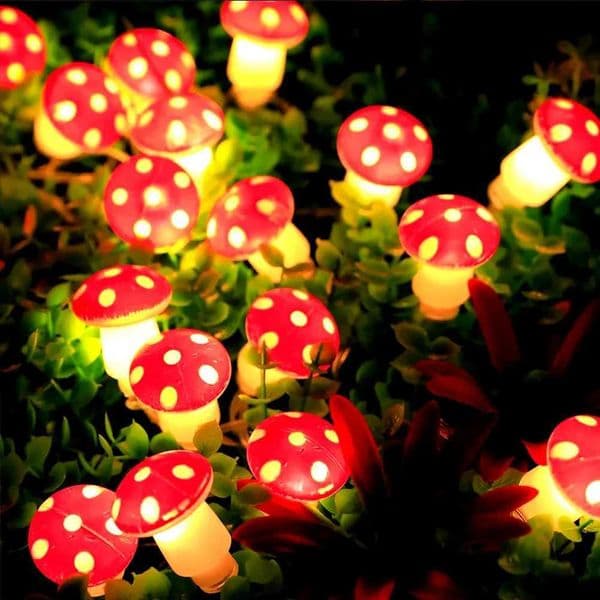 10/20 LEDs Shroom LED Fairy Lights USB/Battery Operated String Light for New Year Christmas Party Gift Garland Pot Fairy Decor W250814