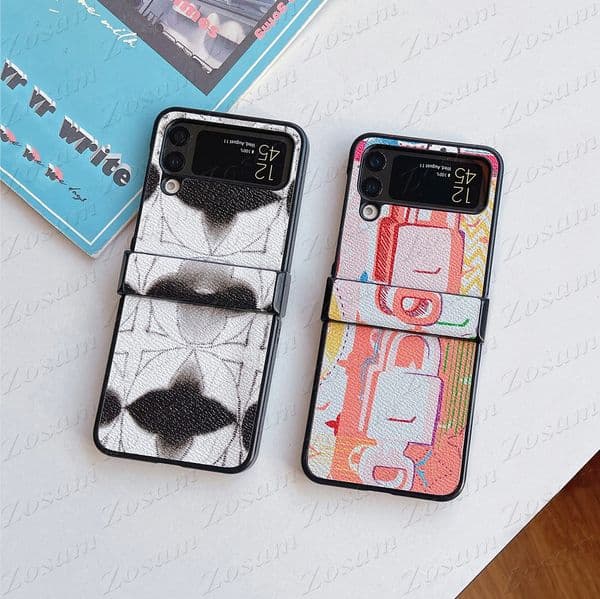 Stylish Designer Print Phone Case for Samsung Z Flip 7 6 5 4 3 Fold Leather TPU Anti-drop Cover Galaxy S26 S25 S24 S23 S22 S21 S20 Ultra Note 20 iPhone 17 16 15 14 13 12 11 Pro Max
