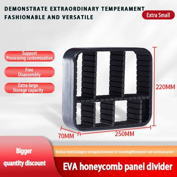Extra Small ABS Makeup Case Inner EVA Board Partition Removable Fixed Honeycomb Frame quality