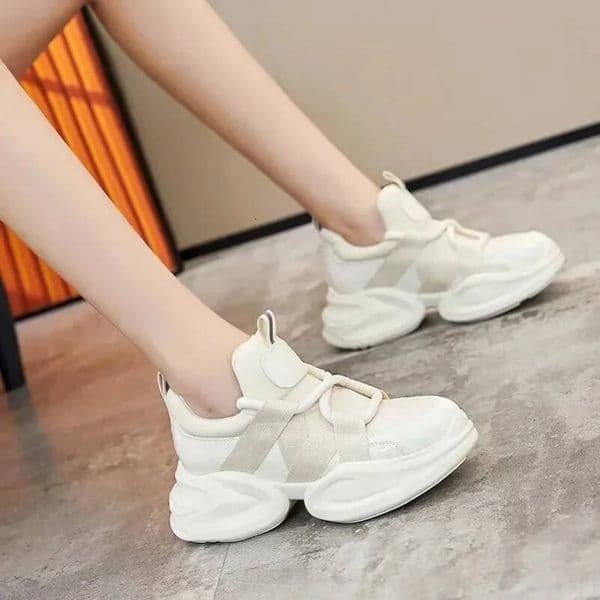 Designer Shoes Cm Breathable Shoes Stretch Fabric Cloth Genuine Leather High Casual Vulcanize Women Platform Summer Comfy Sneakers Women Shoes