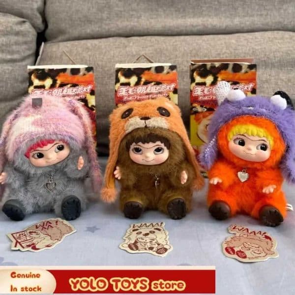 Genuine Spot Goods Wakuku Fuzzy Fun Party Series Trendy Plush Doll Pendant Ornament Garage Kit Decoration Ornament Decor Gift X2508151