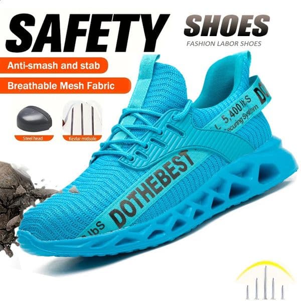 Safety Shoes Men For Work Sneakers Women Men Steel Toe Work Shoes Security Protective Shoes Lightweight Anti-Smash Anti-Puncture 250812