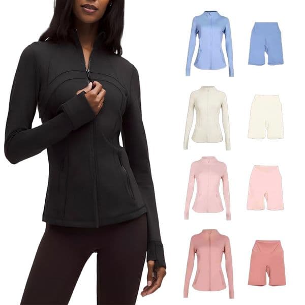 2025 10A Gym sets Jackets and shorts Yoga Jackets Workout Elastic Waist leggings Fitness quick dry fitness Activewear Sweatshirt Zip sets jackets 789