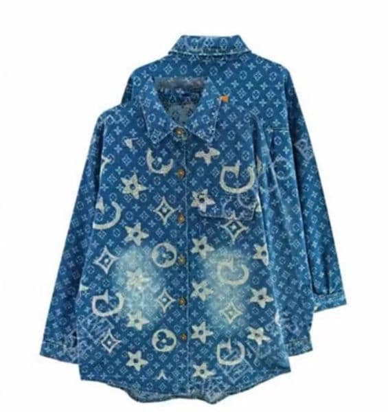 Designer Womens Shirts loose Blouses Long Shirts New T-Shirt Long Sleeve Tops denim shirt jacket denim harem pants Women's Blouses & Shirts