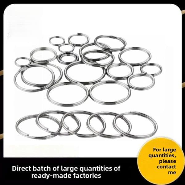 Straight Hair Double Circle DIY Jewelry Materials Accessories Closed Key Keychain Connecting Ring