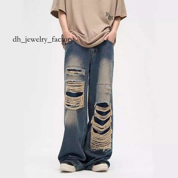 now3 jumpnext Jeans Designer Men's Jeans Black Flare Pants Men Clothing High Street Retro Baggy Harajuku Style Trend Streetwear Casual Trousers 752