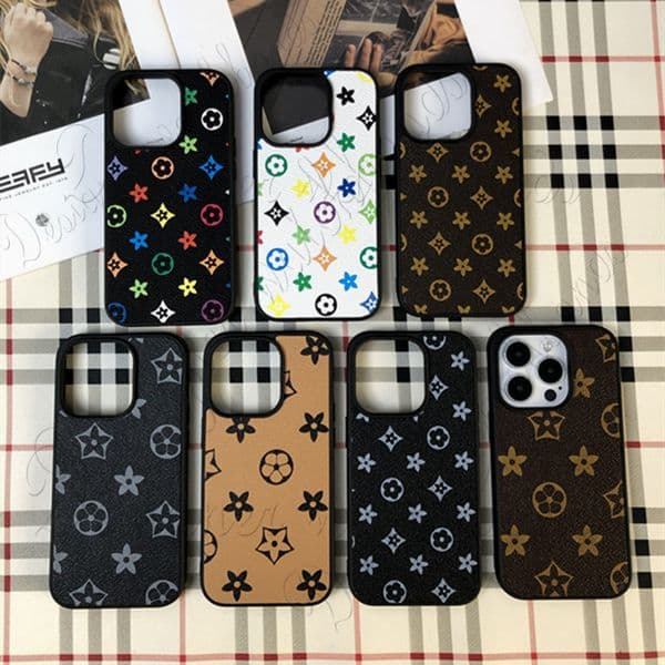 Designer Fashion Cases 17 Pro Max 16 15 14 13 12 11 16Plus iPhone Cover for Samsung Galaxy S25 S24 S23 S22 S21 S20 Fashionable PU Leather Phone Case