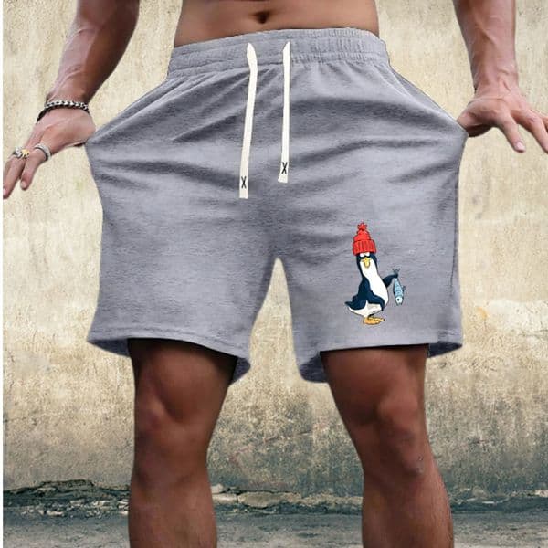 1353 Summer Wholesale Customizable Large Size Men's Casual Elastic Knitted Shorts Mid-Waist Breathable Boxer Pants Hot Drawstring Printed