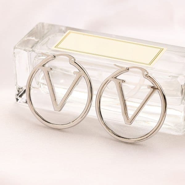 Brand Hoop Earring Designer Jewelry Brand Diamond Earrings Geometric Stud Earrings Women Luxury Earrings Wedding Gift