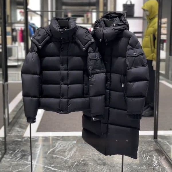 Long Mayas Jacket Designer Coat Mens Winter Down Puffer Women Thickening Warm Coats Windproof Clothing Fashion Minimalism Outdoor Jackets Vintage 123