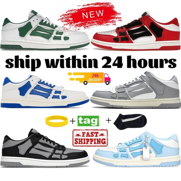 Mens designer Casual Shoes Skel Top Low Genuine Leather Sneaker White green Black blue red grey brown pink women trainers men women slides DHgate running shoe