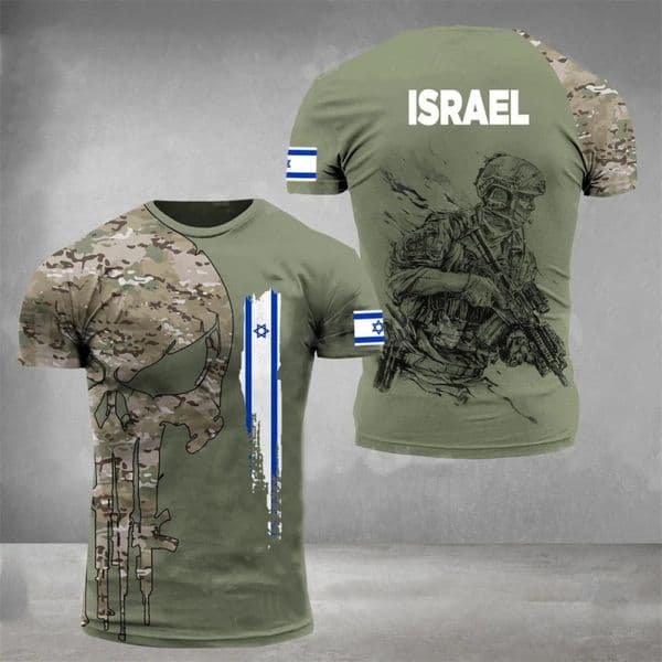 Fashion Mens Army Veteran Clothing Israel Breathable Tee Shirt Slim Homme Short Sleeve Crew Neck Man Cotton Pullover 3D Print Camouflage Assault Team Men T-Shirts