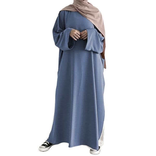 (671) New Autumn Fashion Women Slit Robe Plus Size Skirt