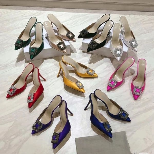 2026 designer high heels slippers 8cm women sandals summer shoes silk genuine leather open toe blue black diamon guccis pradas uggs chanels fendis hermes versaces lv