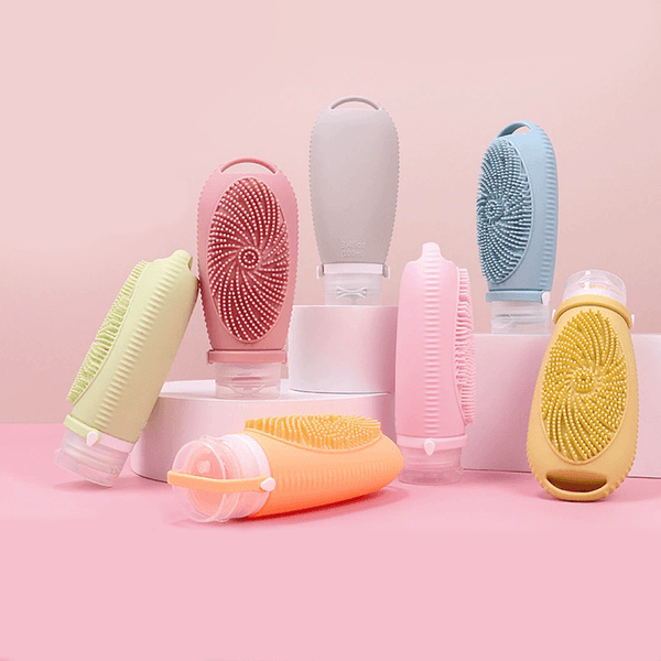 100ml Durable Silicone Travel Shampoo Bottles Squeeze Lotion On-The-Go Storage Containers for Daily Use