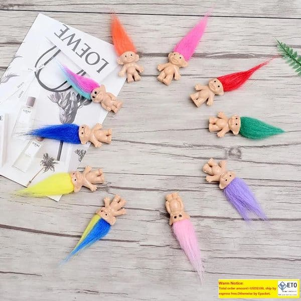 Colorful Hair Troll Doll Family Members Daddy Mummy Baby Boy Girl Leprocauns Dam Trolls Toy Gifts Happy Love Family LL
