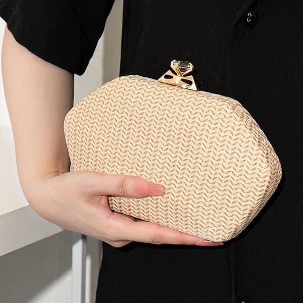 Women's Evening Clutch Socialite Fashion Versatile PU Handbag Dress Crossbody Small Square Bag