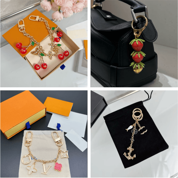 Minimalist Leather Trimmed Keychain Elegant Organizer for Keys Fashion keychain designer keychain casual keychain cute accessory pendant