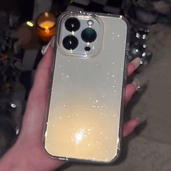 Luxury Bling Glitter Clear Flexible Soft TPU Case Shockproof Transparent Thin Lightweight Cover For iPhone 16 15 14 Pro Max 13 12 11 X XR XS 7 8 Plus SE Mini