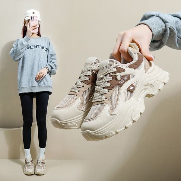 2025 Designer s New Seasonal Breathable Thick Soled Height Increasing Multi Functional Outdoor Running And Leisure Shoes For Women