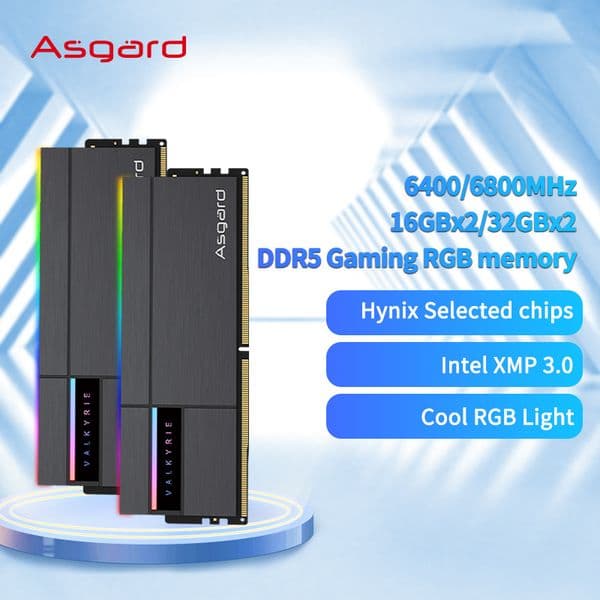Asgard Valkyrie II DDR5 RGB RAM Memory DDR5 RAM PC 16GBX2 32GB 64GB 6400MHz 6800MHz RAM for Desktop CL32
