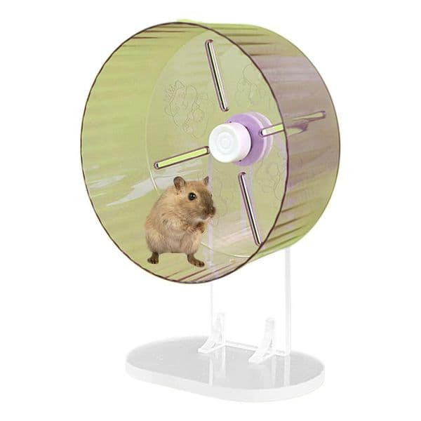 Dwarf Hamster Wheel Pet Running Wheel Quiet Acrylic Small Animal Exercise Spinner Hamster Running Accessories Toys For Gerbils