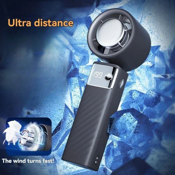 Simple Handheld Violent Fan Ice Compress Mini High Speed Small Fan Desktop Fan Portable Outdoor Handheld Electric Fan 250303