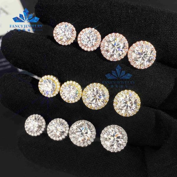 Unisex IGI Certified 1ct-2ct Lab Grown VS1 Quality D Color Diamond Stud Earrings in 14K 18K Rose Gold Perfect Gift