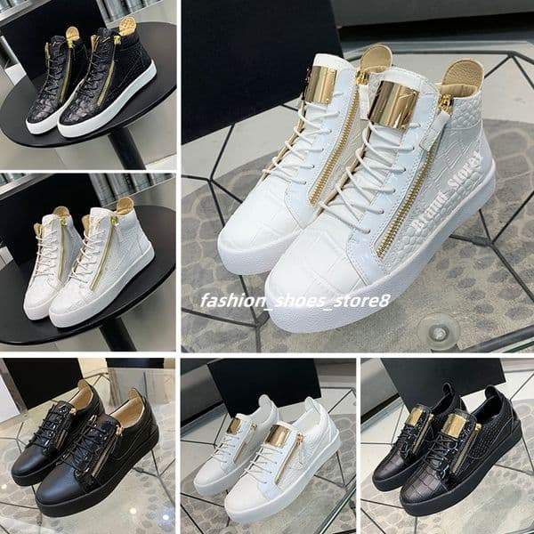 Designer Casual Shoes Kriss Men Sneakers High-Top and Low-top Shoes Zip Fastening Sides Hardware Suede Leather Trainers Man Walking Running shoes