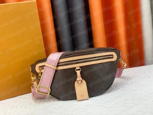 Bum bag designer fanny pack women belt bag designer waist bag leather brown white black mens crossbody luxury mini bumbags zipper popular casual trendy