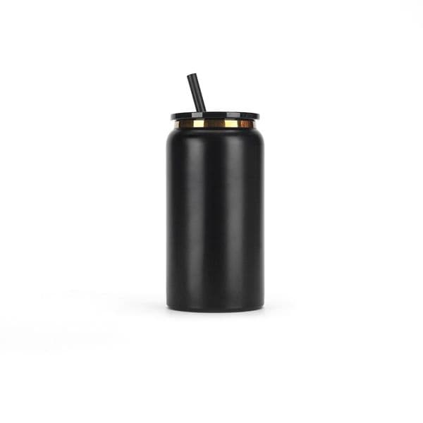 16oz Stainless Steel Tumbler with Straw Double Wall Insulated Leakproof Travel Coffee Cup