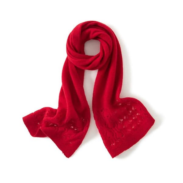 10980 temperament Korean scarf solid color cashmere new autumn and winter ladies warm scarf hollow design