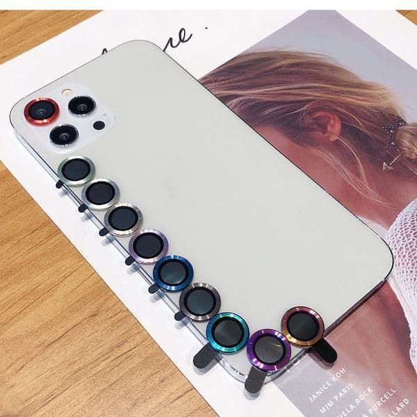 Aluminum Alloy Metal Ring Lens Glass Protector Rear Case 3D Scratch-Resistant Back Camera Tempered Glass Film Cover For iPhone 16E 16 15 14 13 12 Mini 11 Pro Max