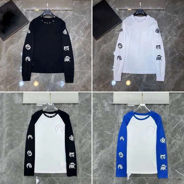 Mens chromelies heartslies Designer T Shirts Men Women Letter Printed Tshirts Fashion Spring Summer Long Sleeve Tops Hot Sale chrome Styles Breathable T-shirts