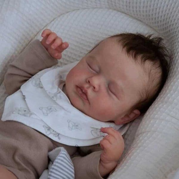 19 inch full-size silicone vinyl regenerated doll for boys Loulou newborn baby size doll 3D skin visible veins high-quality collectible art doll W250320