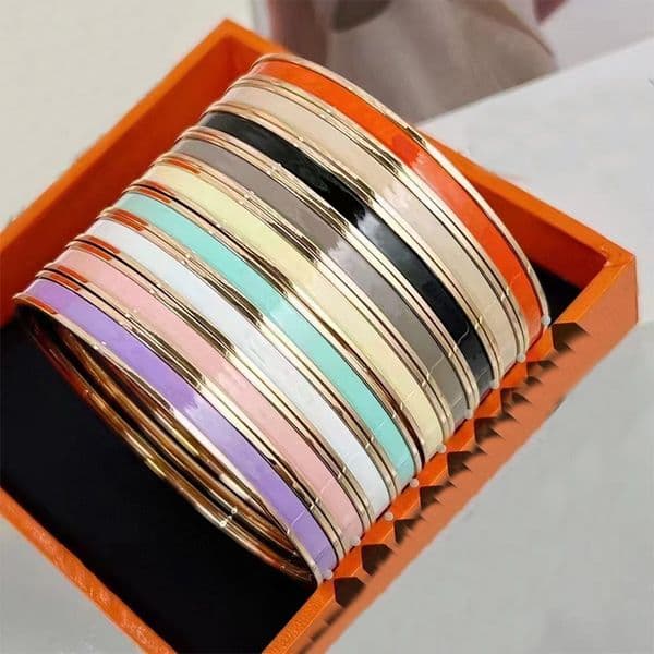 Classic Brand H Bracelet Luxury Enamel Mens Bracelet Fashion Charm 18k Gold Bracelet Couple Designer Bracelet for Women