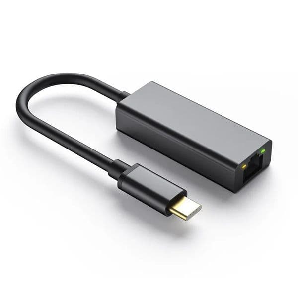 New USB Type-C to Gigabit Ethernet Adapter Portable Plug & Play RJ45 Max 1000Mb/s for MacBook Computer Cellphone
