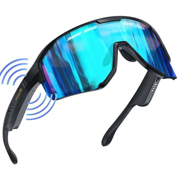 Bluetooth Smart Cycg Sunglasses Polarized UV Protection TR Frame Audio Sports Glasses for Men Women Softball Baseball Running Biking MTB