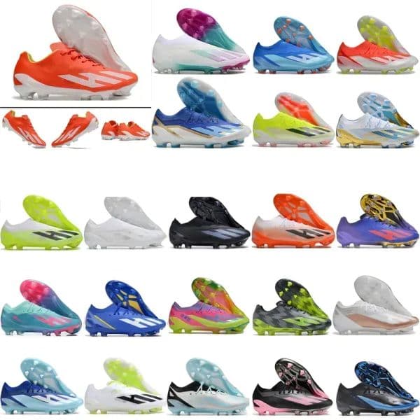 2025 Soccer Boots X Crazyfast.1 FG Laceless Knit Football Cleats Mens Firm Ground Soft Leather Comfortable Training Lithe Soccer Shoes X23 Crazyfast+ hot