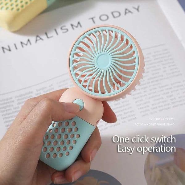 Handheld mini USB charging fan portable silent small electric fan student dormitory outdoor travel cooling fan X250329